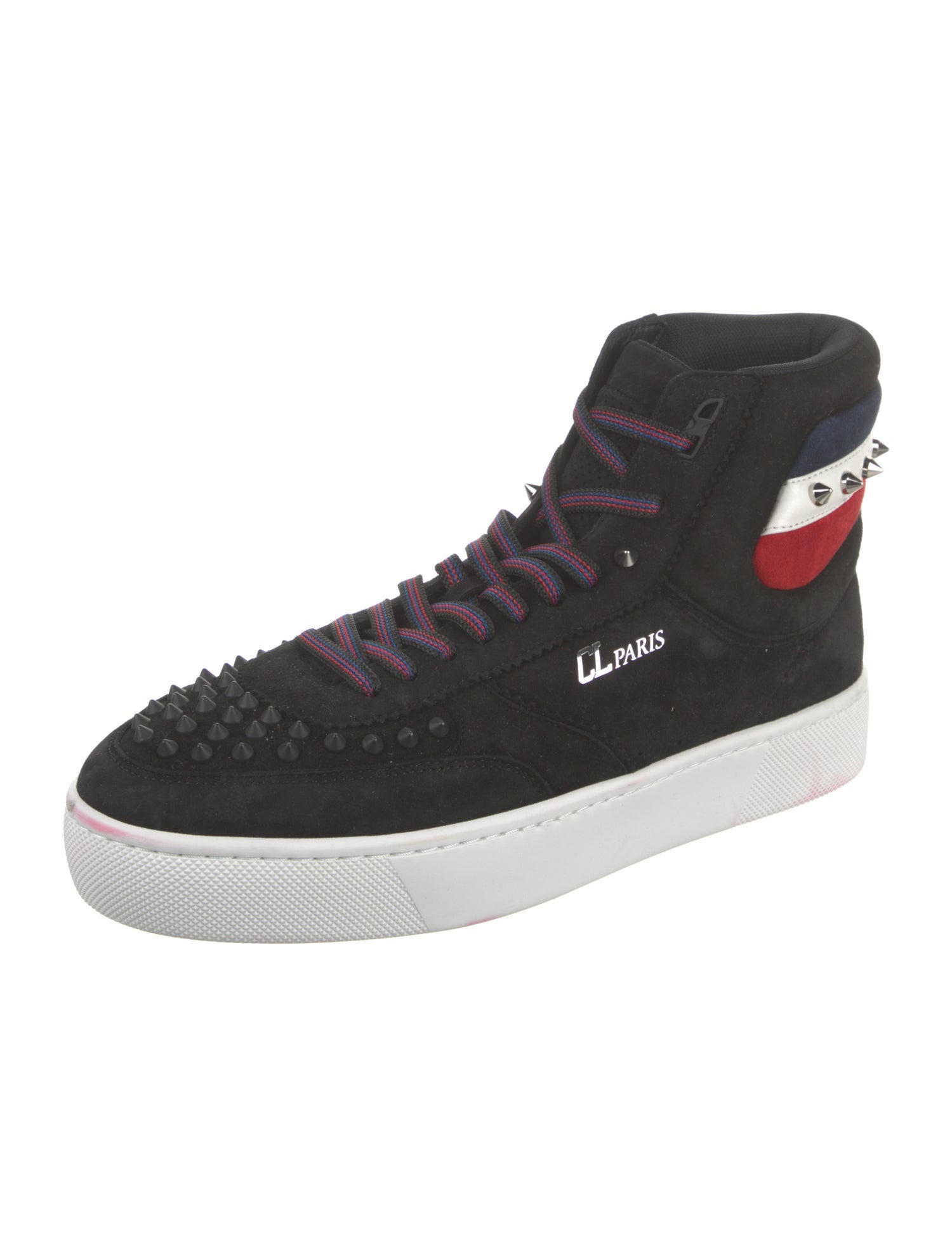 Christian Louboutin Rockstud Spike Suede Sneakers