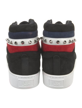 Christian Louboutin Rockstud Spike Suede Sneakers