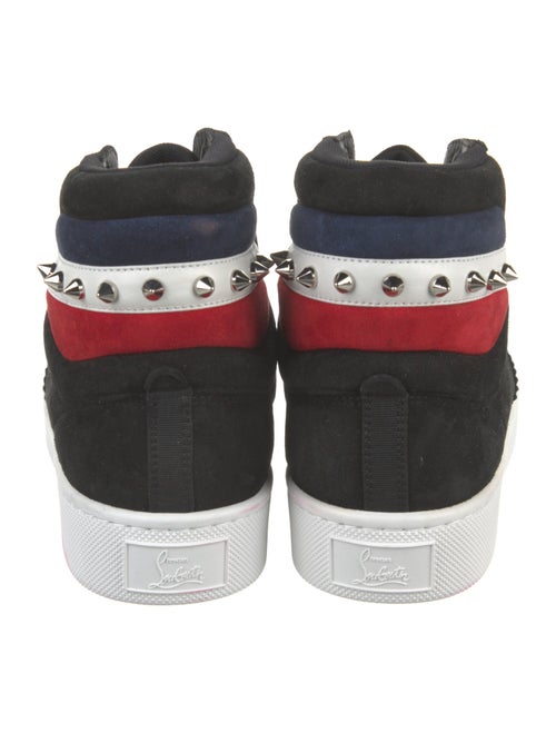 Christian Louboutin Rockstud Spike Suede Sneakers