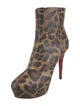 Christian Louboutin Leather Animal Print Boots