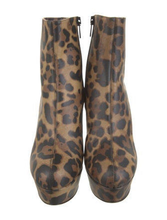 Christian Louboutin Leather Animal Print Boots