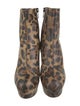 Christian Louboutin Leather Animal Print Boots