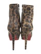 Christian Louboutin Leather Animal Print Boots