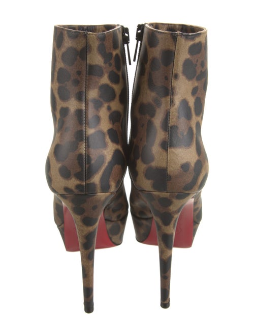 Christian Louboutin Leather Animal Print Boots
