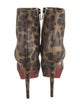 Christian Louboutin Leather Animal Print Boots