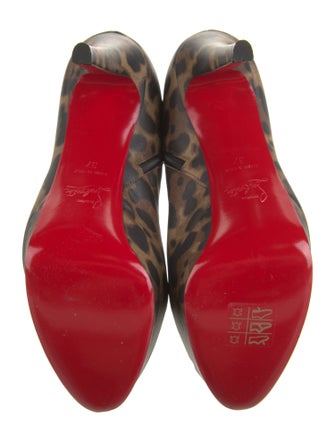 Christian Louboutin Leather Animal Print Boots