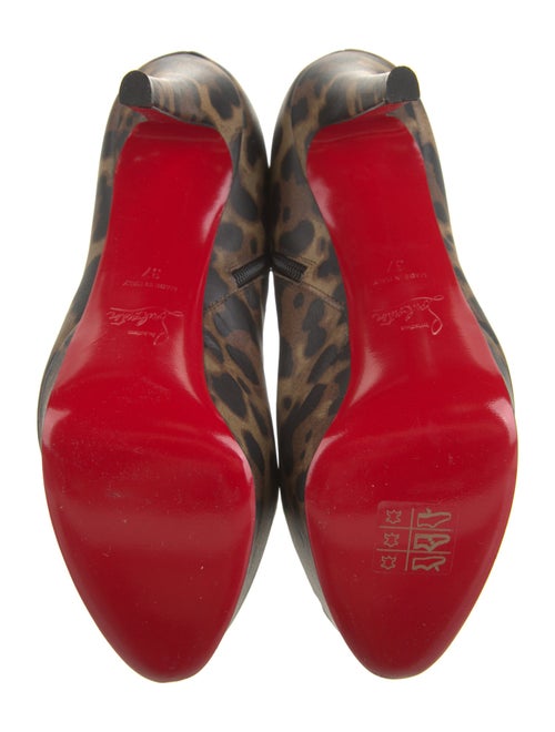Christian Louboutin Leather Animal Print Boots