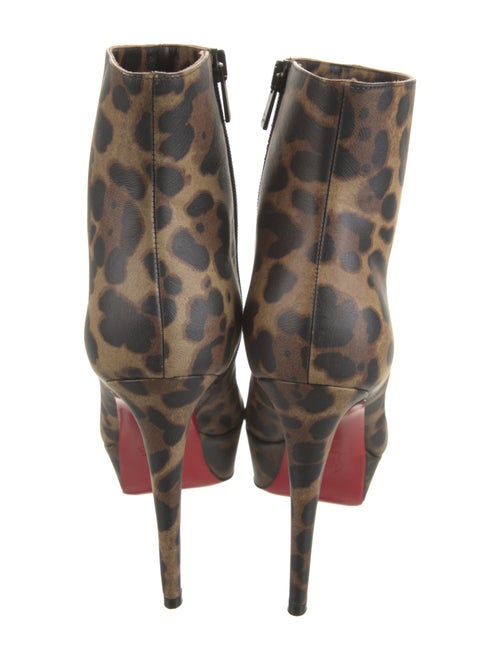Christian Louboutin Leather Animal Print Boots