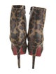 Christian Louboutin Leather Animal Print Boots