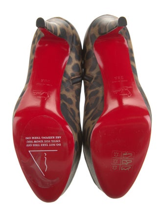 Christian Louboutin Leather Animal Print Boots