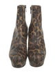 Christian Louboutin Leather Animal Print Boots