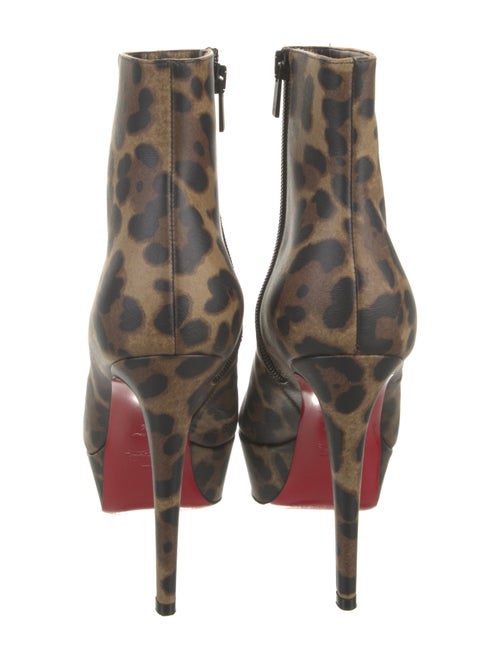 Christian Louboutin Leather Animal Print Boots