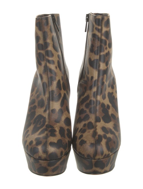 Christian Louboutin Leather Animal Print Boots