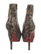 Christian Louboutin Leather Animal Print Boots