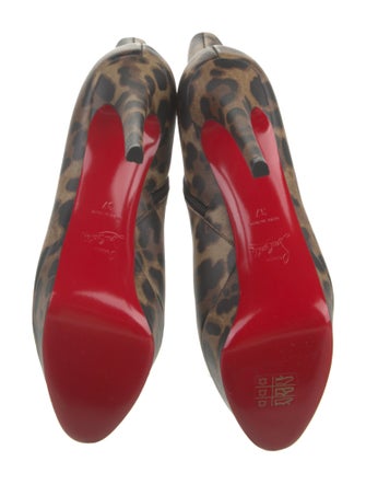 Christian Louboutin Leather Animal Print Boots
