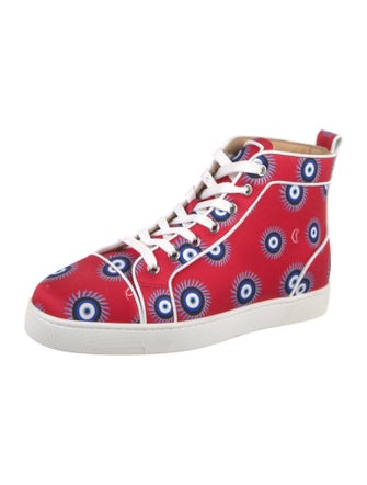 Christian Louboutin Satin Printed Sneakers
