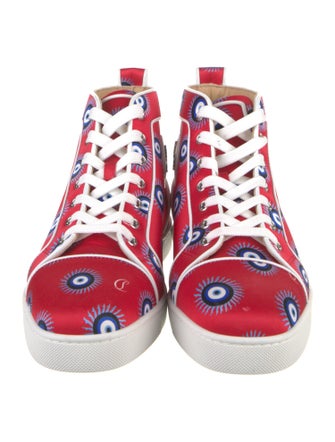 Christian Louboutin Satin Printed Sneakers