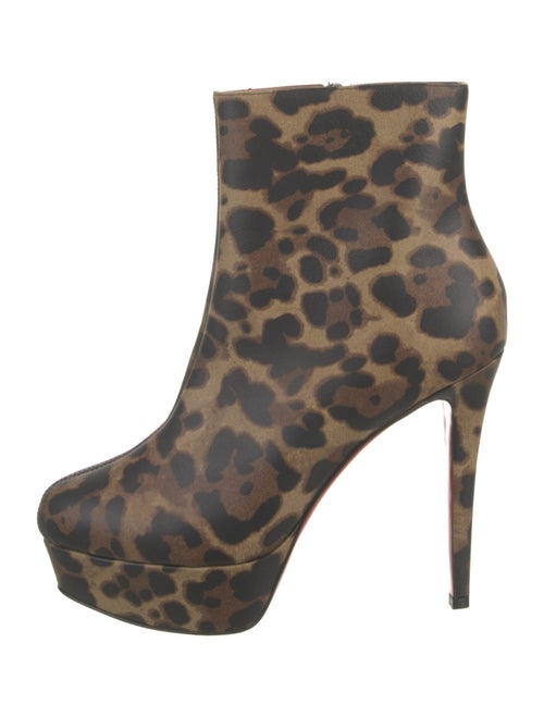 Christian Louboutin Leather Animal Print Boots
