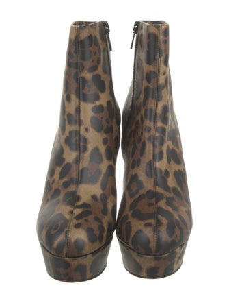 Christian Louboutin Leather Animal Print Boots