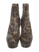 Christian Louboutin Leather Animal Print Boots