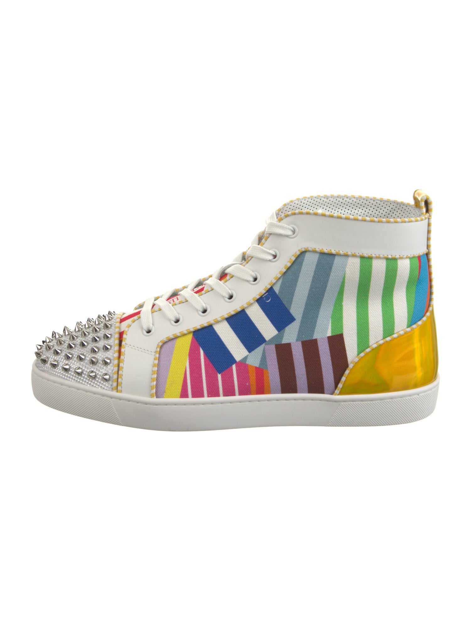 Christian Louboutin Rockstud Spike Canvas Sneakers