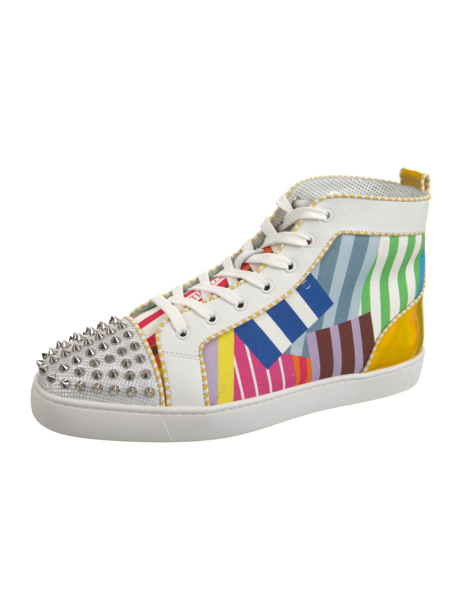Christian Louboutin Rockstud Spike Canvas Sneakers