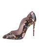 Christian Louboutin Patent Leather Floral Print Pumps