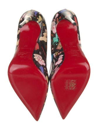 Christian Louboutin Patent Leather Floral Print Pumps
