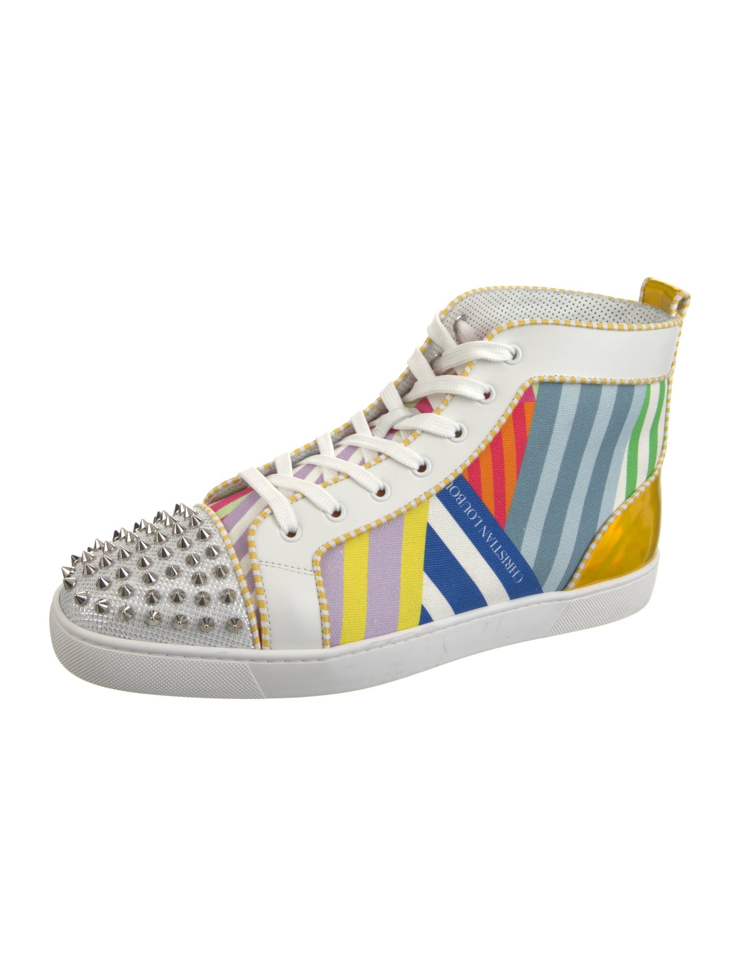 Christian Louboutin Rockstud Spike Canvas Sneakers