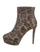Christian Louboutin Leather Animal Print Boots