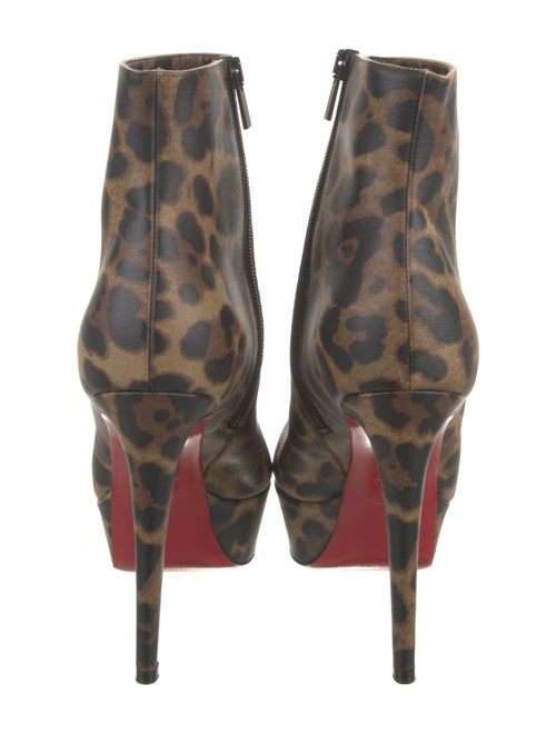 Christian Louboutin Leather Animal Print Boots