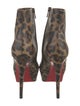 Christian Louboutin Leather Animal Print Boots