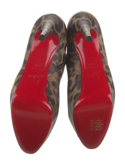 Christian Louboutin Leather Animal Print Boots