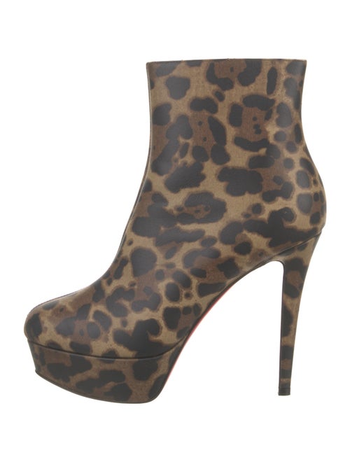 Christian Louboutin Leather Animal Print Boots