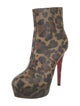 Christian Louboutin Leather Animal Print Boots
