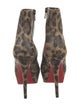 Christian Louboutin Leather Animal Print Boots