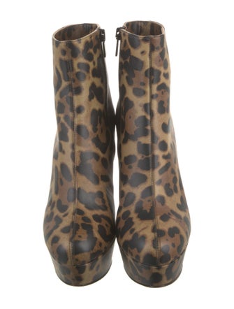 Christian Louboutin Leather Animal Print Boots