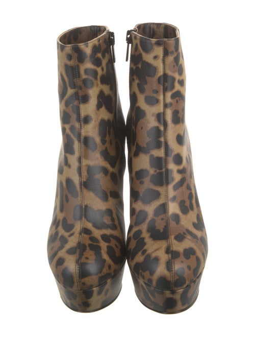 Christian Louboutin Leather Animal Print Boots