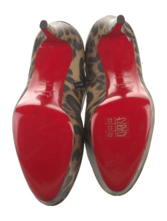 Christian Louboutin Leather Animal Print Boots