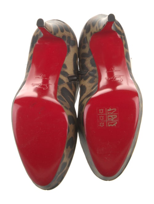 Christian Louboutin Leather Animal Print Boots