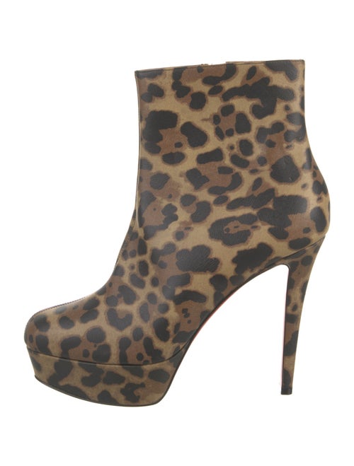 Christian Louboutin Leather Animal Print Boots