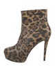 Christian Louboutin Leather Animal Print Boots