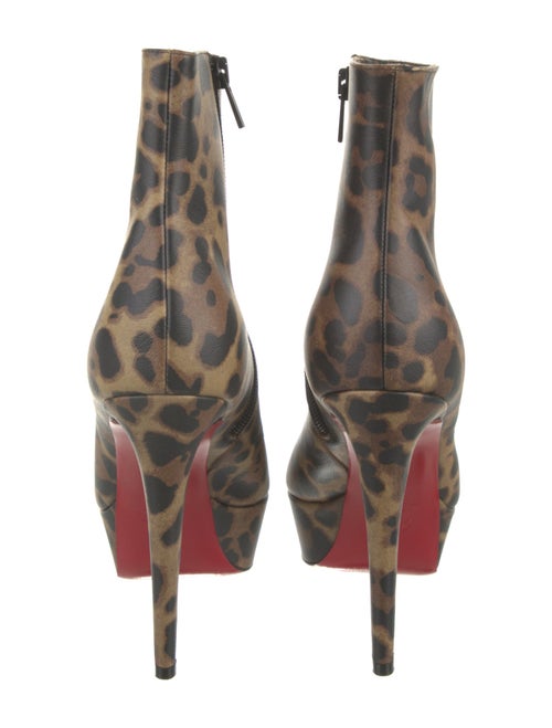 Christian Louboutin Leather Animal Print Boots