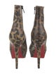 Christian Louboutin Leather Animal Print Boots