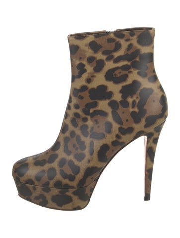 Christian Louboutin Boots Leather Animal Print IT 36.5 | 6.5