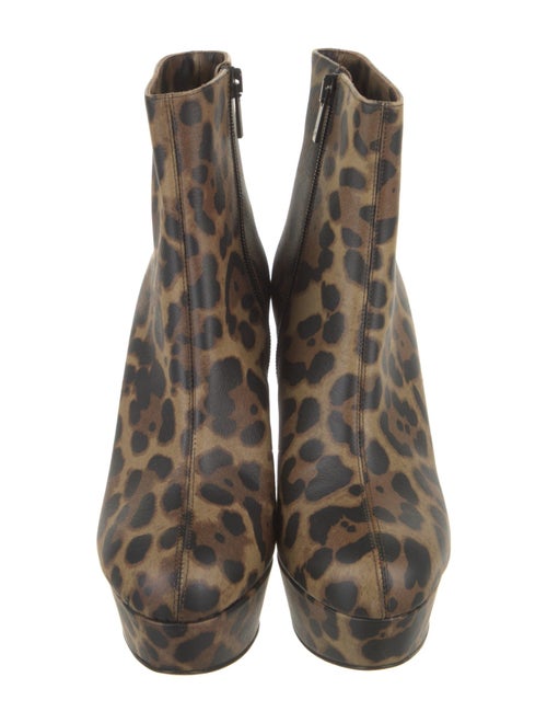 Christian Louboutin Leather Animal Print Boots