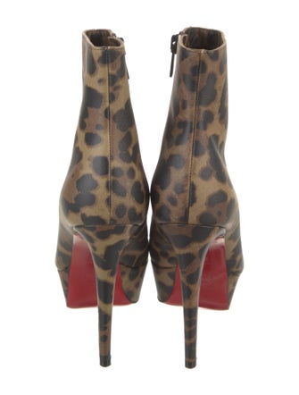 Christian Louboutin Leather Animal Print Boots