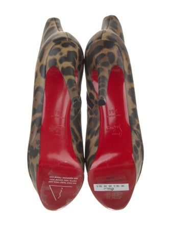 Christian Louboutin Leather Animal Print Boots