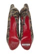 Christian Louboutin Leather Animal Print Boots