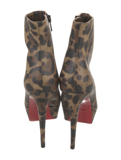 Christian Louboutin Leather Animal Print Boots